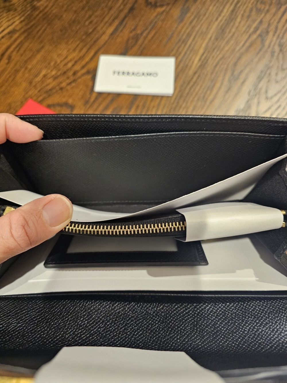 Salvatore Ferragamo Black Leather Gancini Continental Wallet - Picture 15 of 15